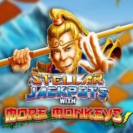 Stellar Jackpots with More Monkeys by Lightning Box Game, showcased at robocats.gr.com – game logo